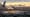 A rendering of Olympics branded air taxis flying over SoFi stadium
